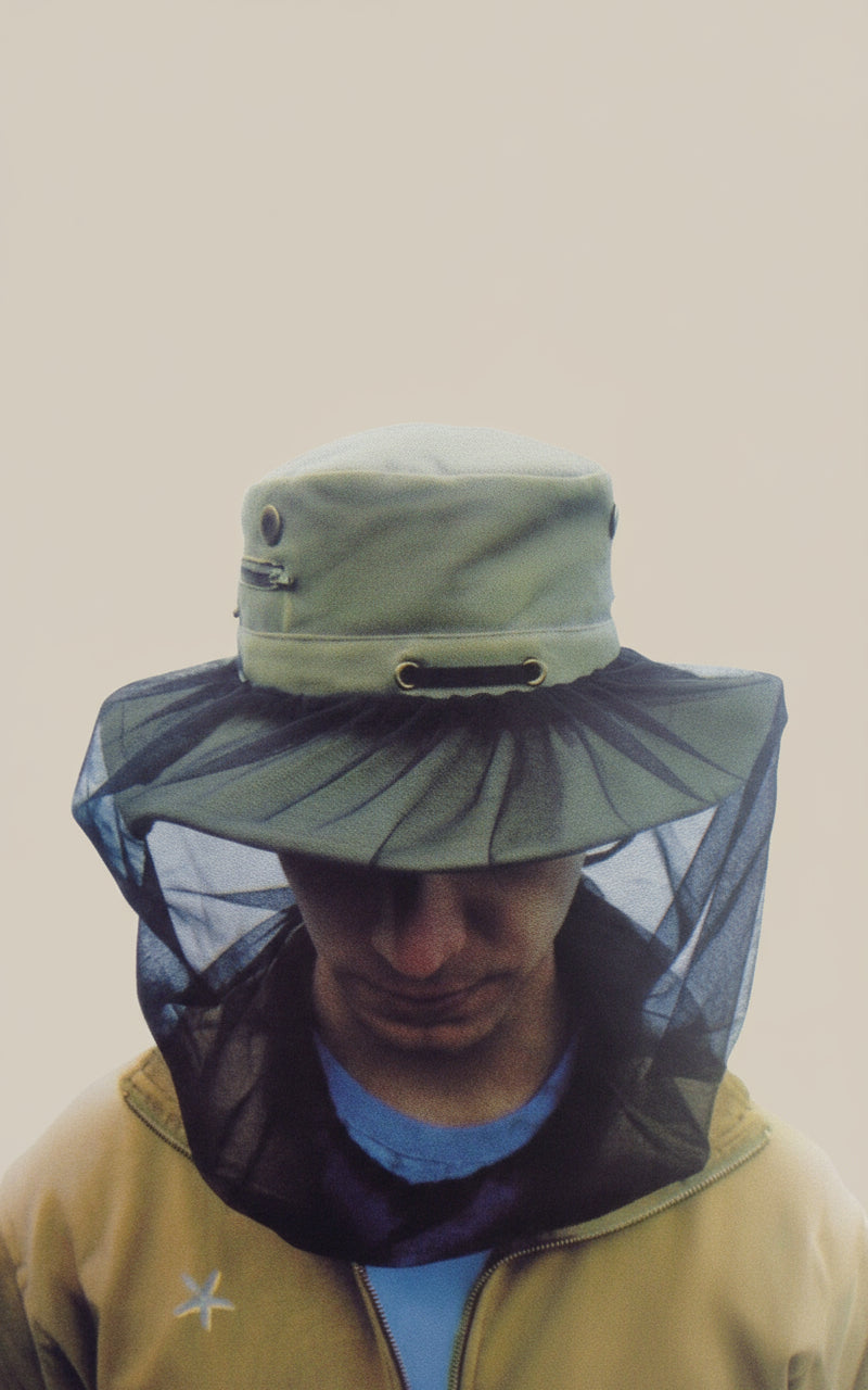 Mosquito Hat Net Head Protector Bee Bug Mesh Insect Mozzie Fishing Fly - Black