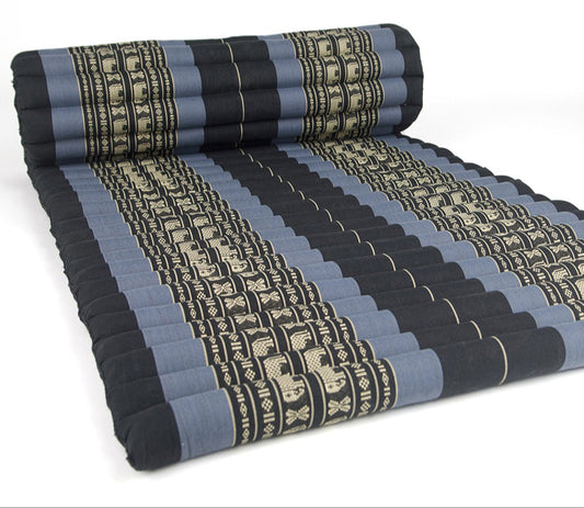Thai Kapok Roll Up Mattress Foldout Mat BlueEle
