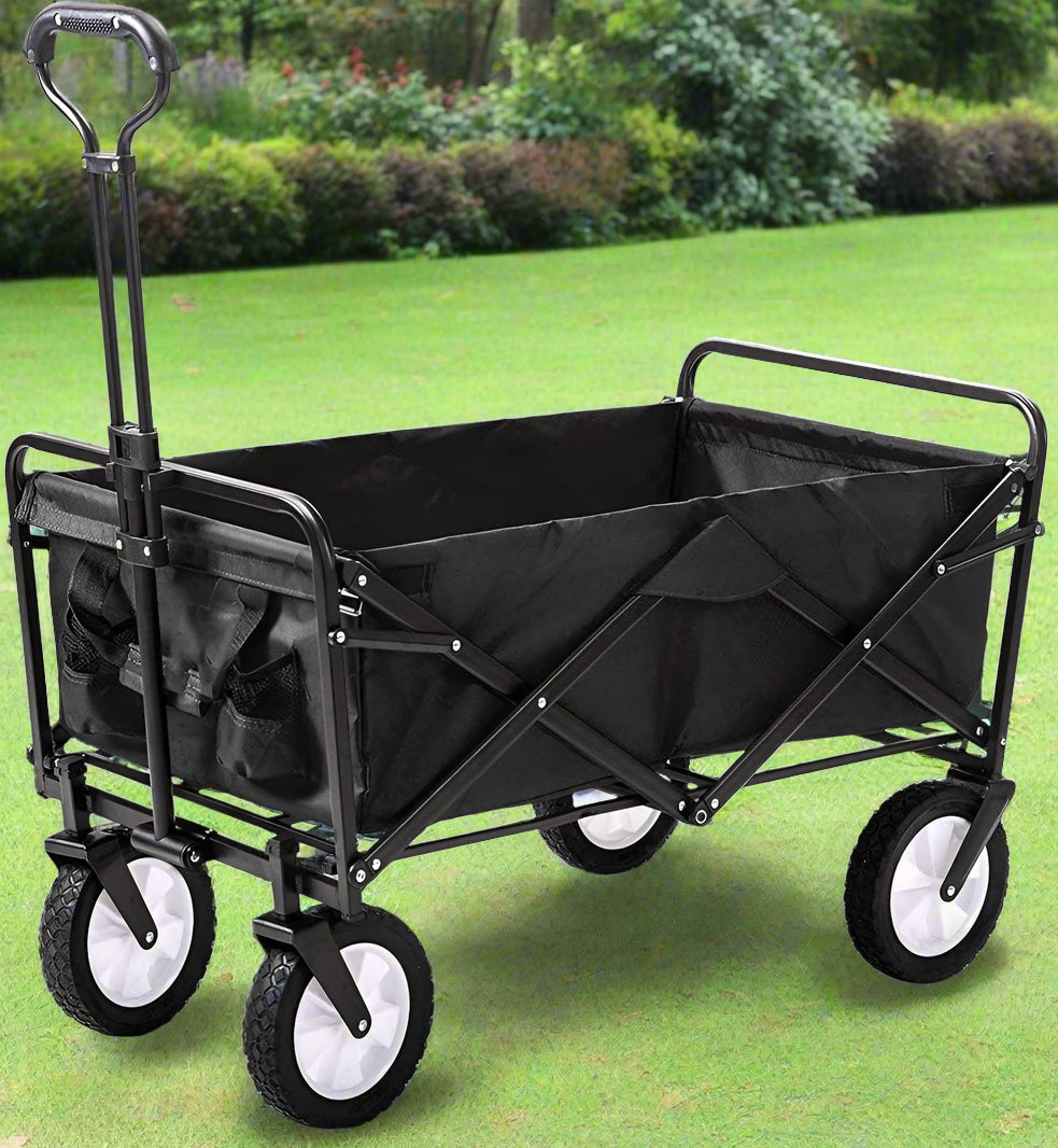 Foldable Collapsible Wagon Cart Garden Beach Outdoor Shopping Trolley Fishing Camping