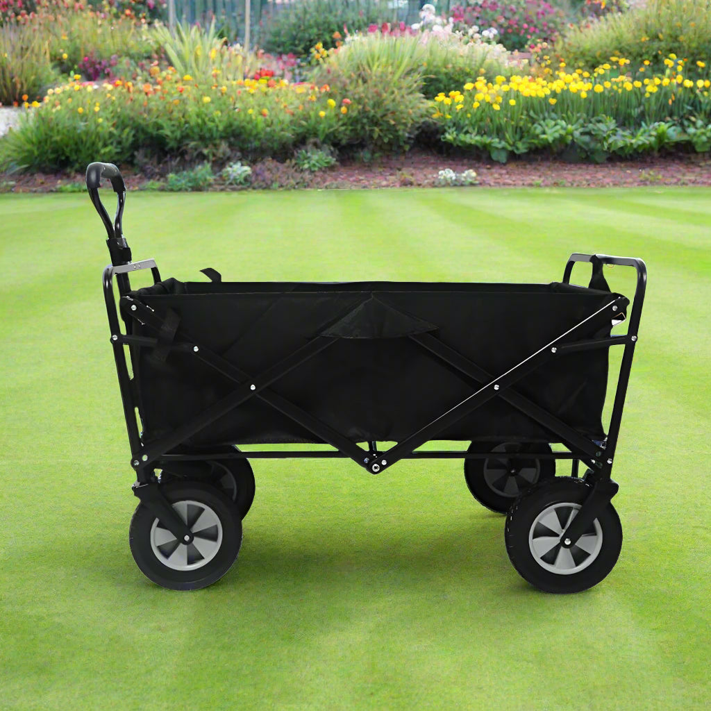 Foldable Collapsible Wagon Cart Garden Beach Outdoor Shopping Trolley Fishing Camping