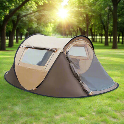Waterproof Instant Up Beach Camping Tent 3 Person Pop up Tents Family Hiking Dome