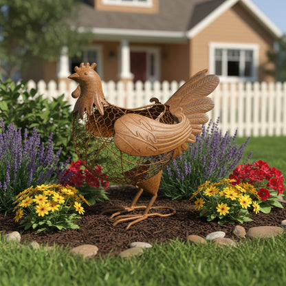 Decorative Chook Egg Basket / Storage 39cm