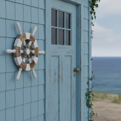 Handcrafted Ship Wheel Wall Art 50cm