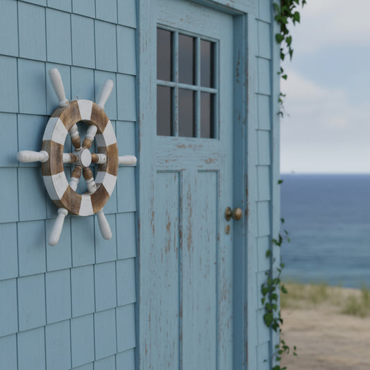 Handcrafted Ship Wheel Wall Art 50cm