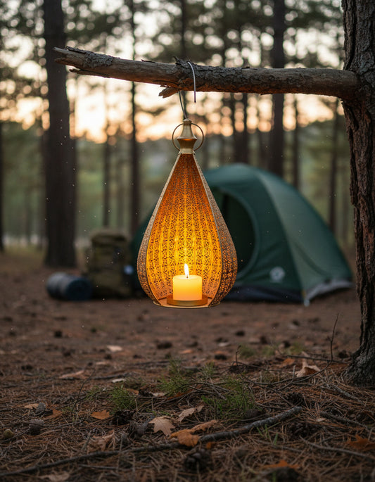 Moroccan Style Waterdrop Lantern Candle Holder 35cm