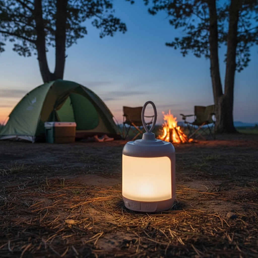 2PCS Compact Outdoor Camping Light with 4 Modes & Type-C Charging - 500LM, IPX4 Waterproo