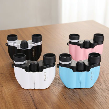 Pink 10x22 Compact Binoculars for Adults - High Definition Lightweight Telescope for Hiking, Travel, and Concerts