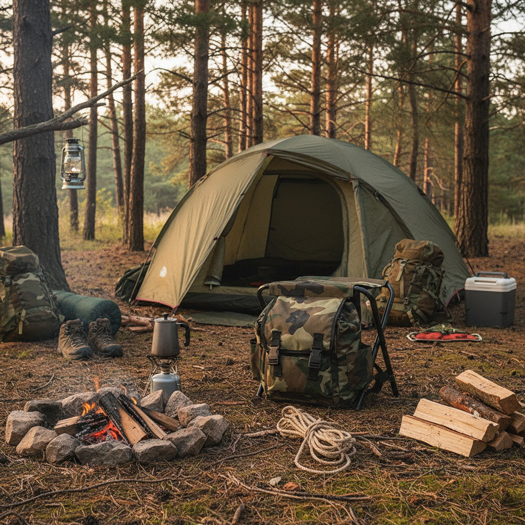 Folding Camo Backpack Stool - Portable Chair for Camping & Fishing