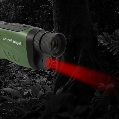Green HD Digital Night Vision Monocular - High-Magnification Infrared Scope for Day & Night Use