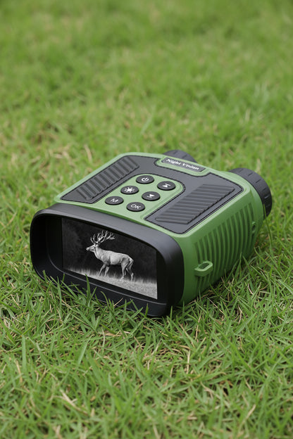 Green 4K Ultra HD Digital Night Vision Binoculars - Infrared Scope for Hunting & Outdoor Observation