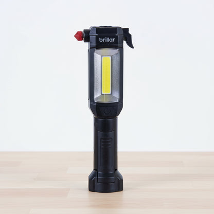 Brillar Emergency Torch, Seatbelt Cutter, Window Breaker - Black