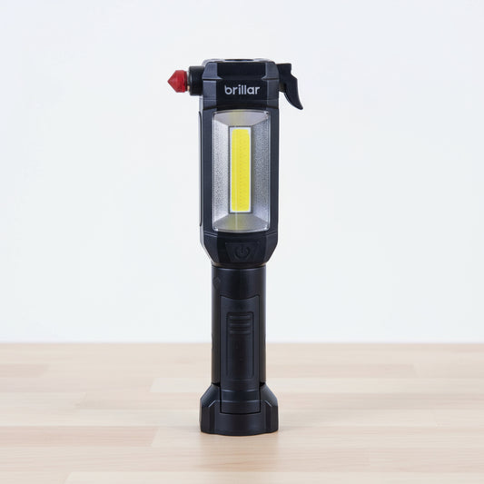 Brillar Emergency Torch, Seatbelt Cutter, Window Breaker - Black