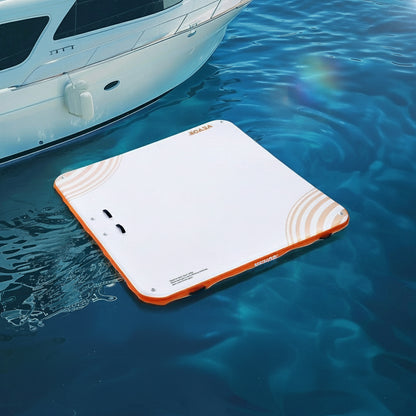 VEVOR Inflatable Floating Dock, 10 x 10FT Inflatable Dock Platform, Non-Slip Water Floating Dock Mat with Portable Carrying Bag & Detachable Ladder, Floating Platform Island Raft for Pool Beach Ocean