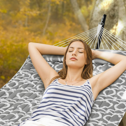 VEVOR Two Person Hammock with Stand Included Heavy Duty 480lb Capacity, Double Hammock with 12 FT Steel Stand and Portable Carrying Bag and Pillow, Freestanding Hammock for Outdoor Patio Yard Beach