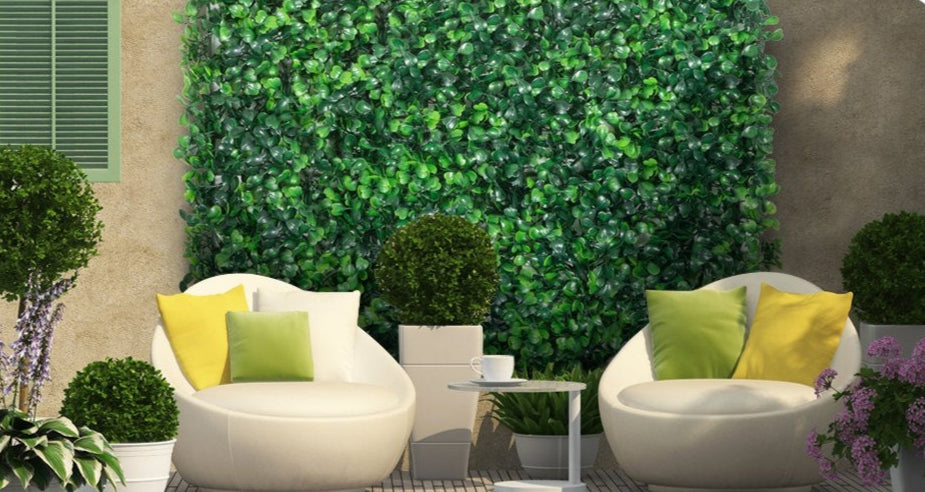 VEVOR 12PCS 10x10 inch Artificial Boxwood Panels, Boxwood Hedge Wall Mat,Artificial Grass Backdrop Wall, Privacy Hedge Screen UV Protected for Outdoor Indoor Garden Fence Backyard
