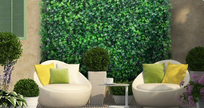 VEVOR 12PCS 10x10 inch Artificial Boxwood Panels, Boxwood Hedge Wall Mat,Artificial Grass Backdrop Wall, Privacy Hedge Screen UV Protected for Outdoor Indoor Garden Fence Backyard