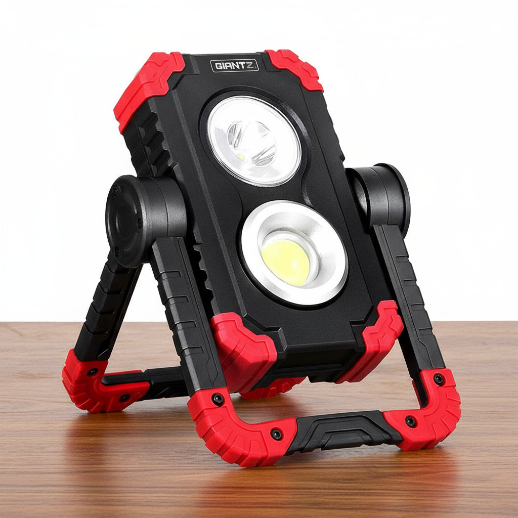 Giantz Work Light Rechargeable Torch USB Cordless LED Lamp Rotation Folding