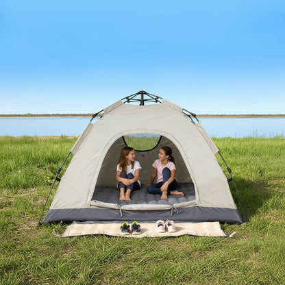 Weisshorn Camping Tent Instant Tent Pop up 2 Person Outdoor Hiking Tents Hiking Beige