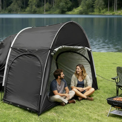 Weisshorn Camping Tent Car SUV Rear Hatchback Tents Canopy Portable Outdoor Family Black